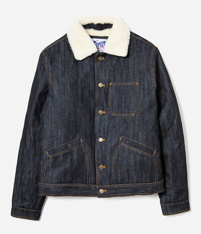 The “Monterey” denim jacket lined with wool