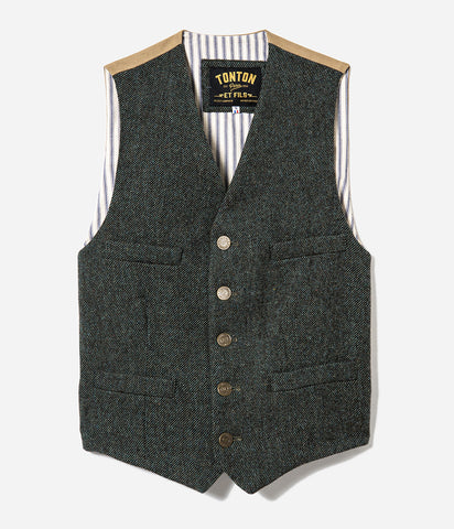 The “Auguste” wool Jacquard jacket in gray light khaki back