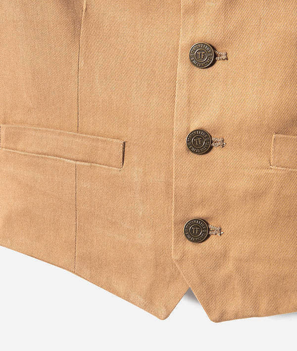 The “Auguste” light khaki denim twill jacket