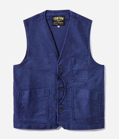 The “Belleville” blue moleskine vest