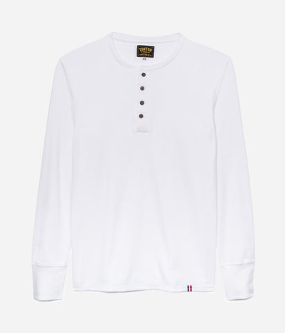 The white “Henley” t-shirt