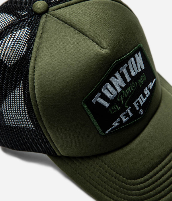 Tonton et Fils - Casquette "Trucker" - Face avant coloris Kaki - noir