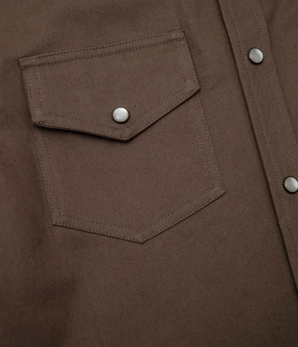 Tonton et Fils - La chemise «Jimmy» twill kaki - Fabriquée en France - Zoom sur la poche avant