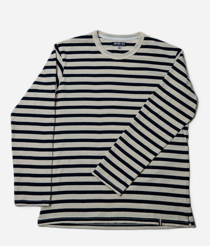 The “Mabo” sailor top, natural ecru navy