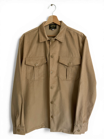 La chemise « AF » velours beige