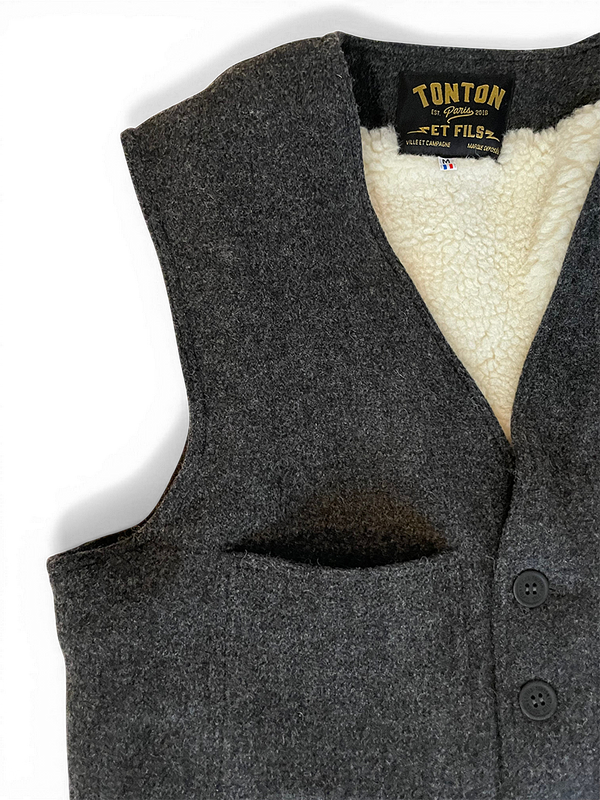 Le gilet « Jeannot » en laine doublure laine