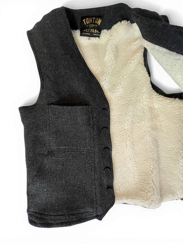 Le gilet « Jeannot » en laine doublure laine