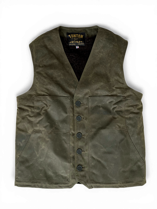 The “Jeannot” vest in brown natural wool