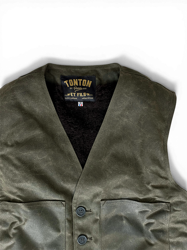 The “Jeannot” vest in brown natural wool