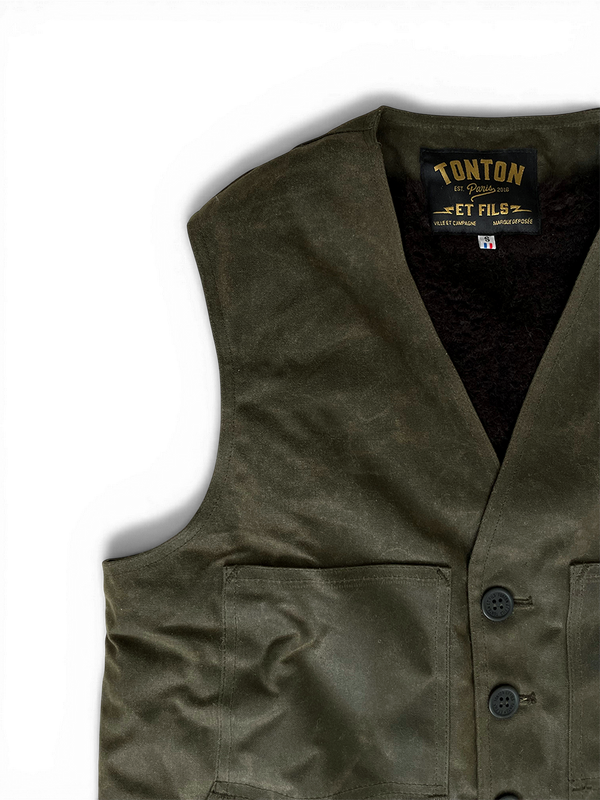 The “Jeannot” vest in brown natural wool