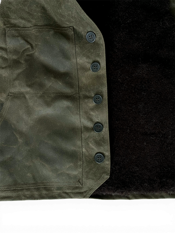 The “Jeannot” vest in brown natural wool