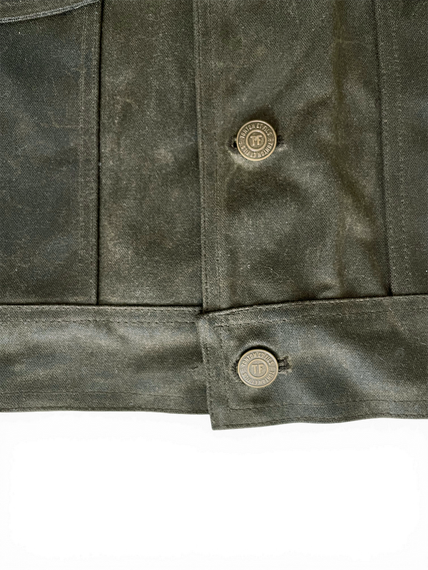 Le blouson «Monterey II » canvas waxé kaki et doublure polycoton