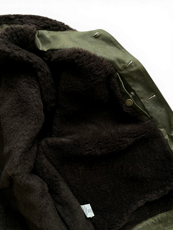 Le blouson « Monterey II » waxé kaki doublé laine