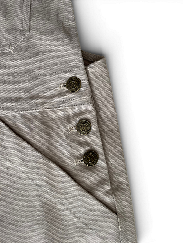 Khaki “Billy” overalls