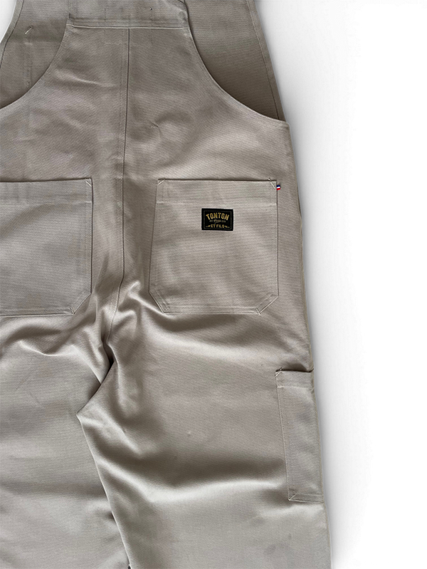 Khaki “Billy” overalls