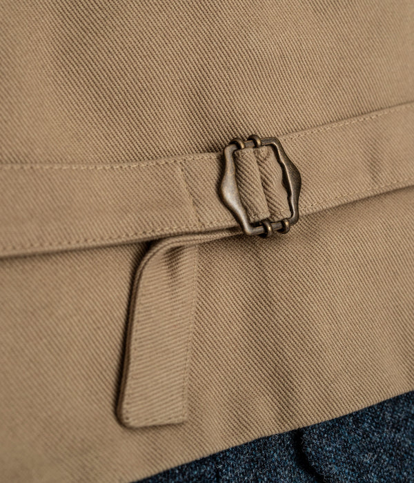 Tonton et Fils - Le veston homme «Fernand» tweed bleu et canvas kaki clair - Fabriqué en France - Vue sur les pattes de serrage arrière