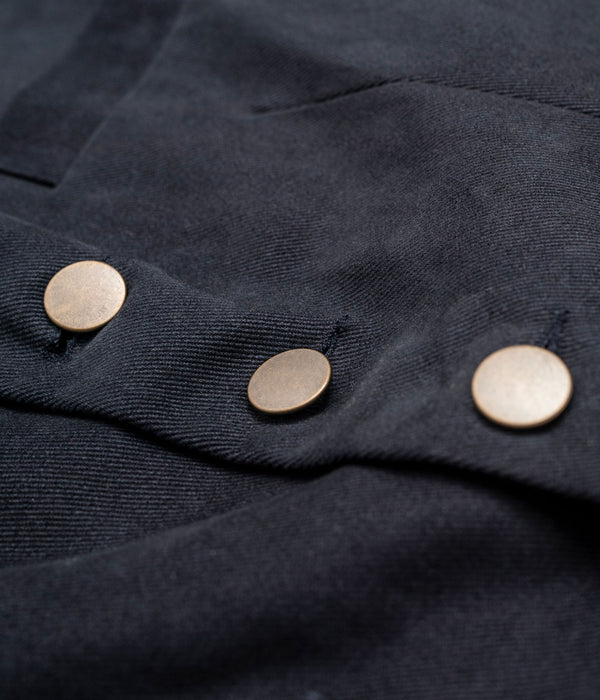 Tonton et Fils -Le veston homme «Fernand» canvas marine et canvas kaki clair - Vue sur la boutonnière