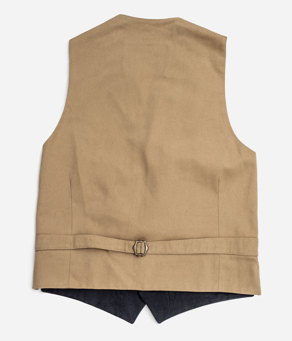 Tonton et Fils -Le veston homme «Fernand» canvas marine et canvas kaki clair - Vue de dos