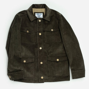 Tonton et Fils - La veste homme «Achille» velours olive - Fabriquée en France - Vue générale