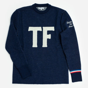 Tonton et Fils - Le pull homme «Molène» marine fabriqué en France - Vue générale