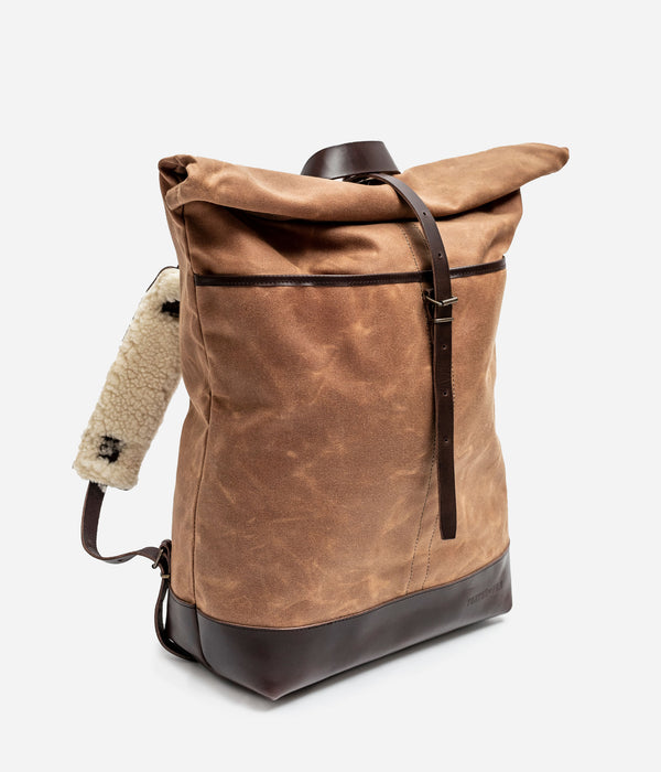 Tonton et Fils - Le sac à dos de «Tonton» camel - Vue de face
