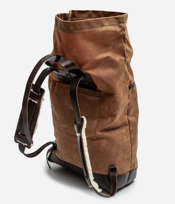 Tonton et Fils - Le sac à dos de «Tonton» camel - Vue générale ouvert