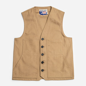 Tonton et Fils - Le gilet homme «Jeannot» tan fabriqué en France - Vue générale