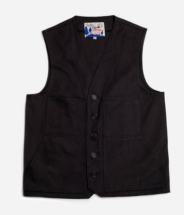Tonton et Fils - Le gilet homme «Jeannot» marine fabriqué en France - Vue générale