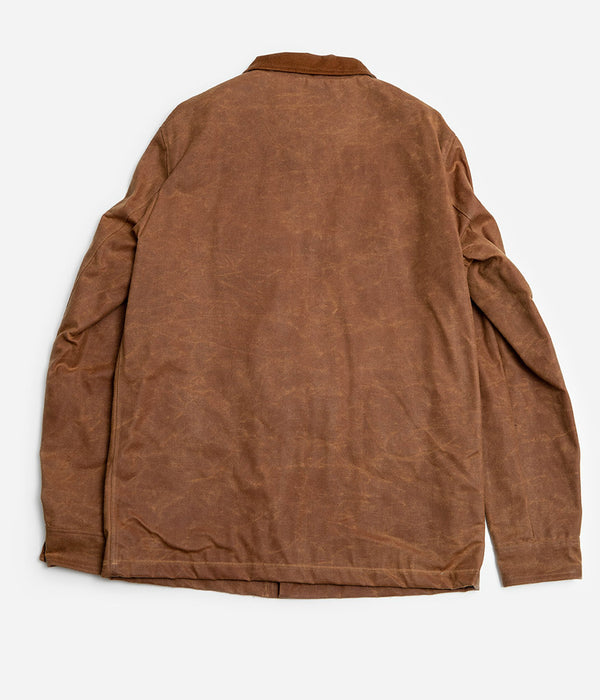 Tonton et Fils - La veste homme «Eugène» canvas waxé camel (500g) - Fabriquée en France - Vue de dos
