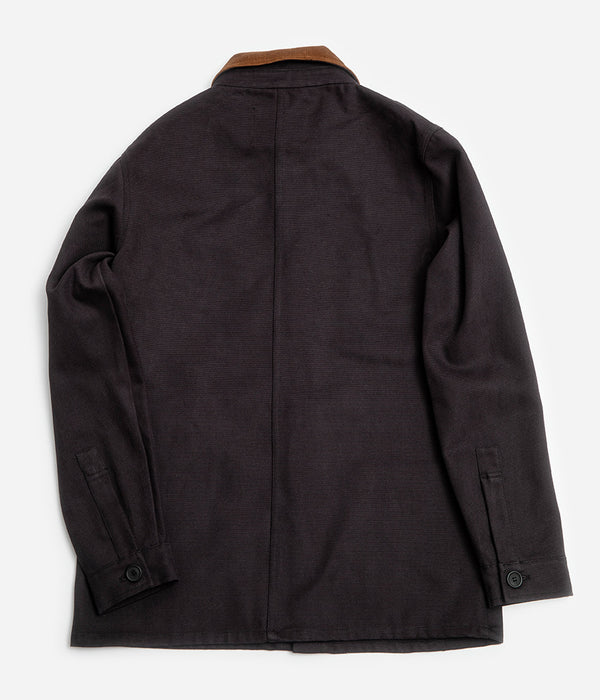 Tonton et Fils - La veste homme «Besogne» canvas marine fabriquée en France - Vue de dos