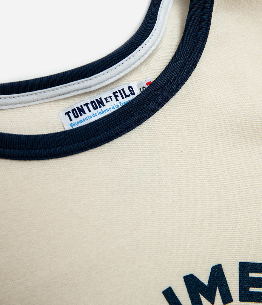 Tonton et Fils - Le tee-shirt homme «Pétanque» fabriqué en France - Vue sur l'encolure