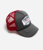 Tonton et Fils - Casquette "Trucker" - coloris Gris-Rouge - Vue de 3/4