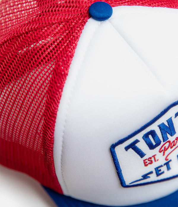 Tonton et Fils - Casquette "Trucker" -Zoom coloris bleu - blanc - rouge