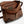 La besace «Tonton» canvas waxé camel / cuir brun
