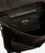 Tonton et Fils - La besace «Tonton» kaki - Toile de fabrication 100% française waxée - Zoom sur l'intérieur