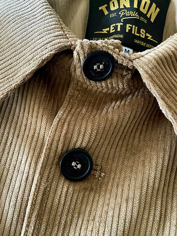 La veste « Besogne Belleville » velours beige