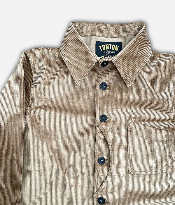 La veste « Besogne Belleville » velours beige