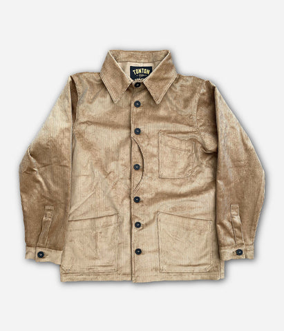 La veste « Besogne Belleville » velours beige