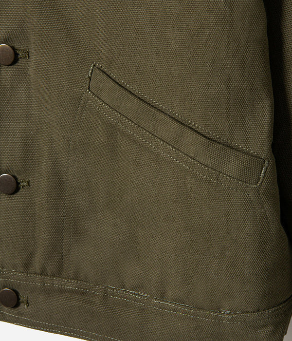 Le blouson « Monterey » Olive doublé laine