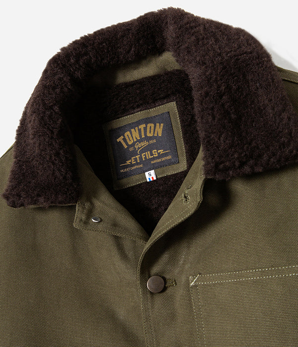 Le blouson « Monterey » Olive doublé laine