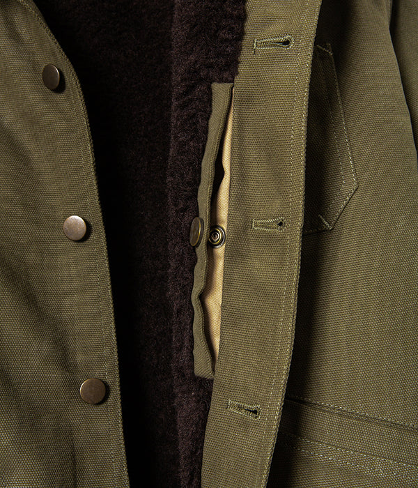 Le blouson « Monterey » Olive doublé laine