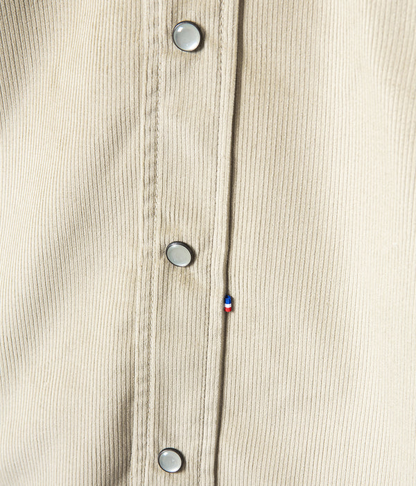 The light beige velvet “Jimmy” shirt