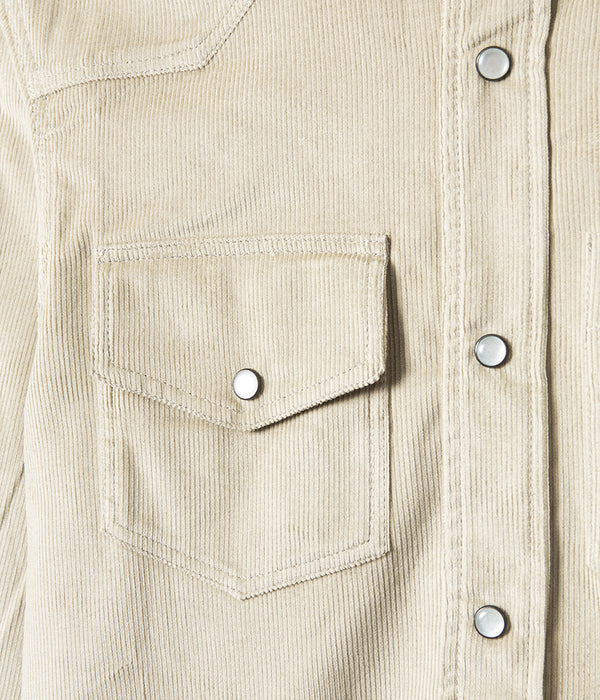 The light beige velvet “Jimmy” shirt