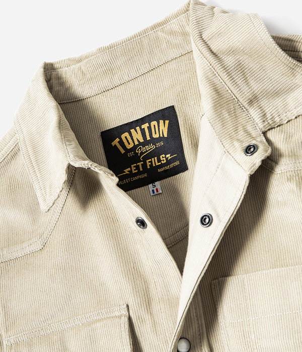 The light beige velvet “Jimmy” shirt
