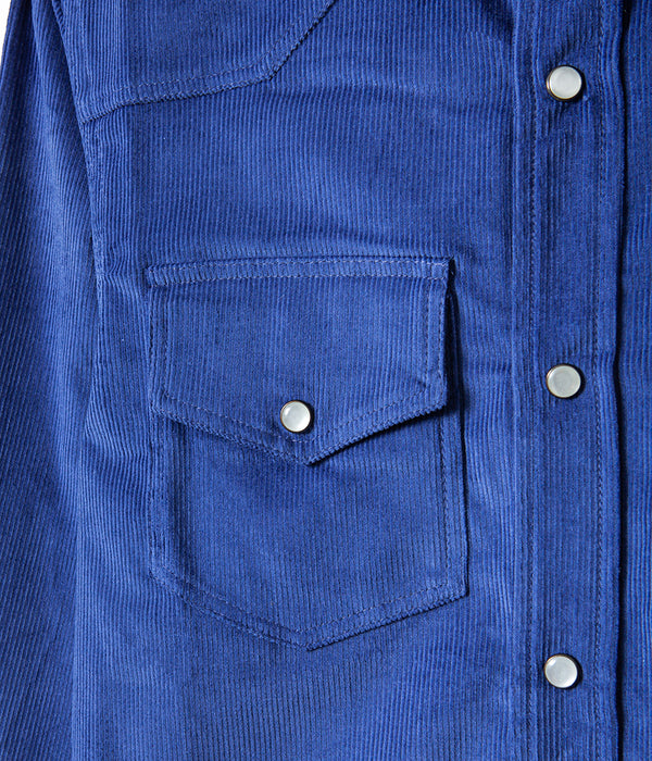La chemise « Jimmy » velours Bleu Royal