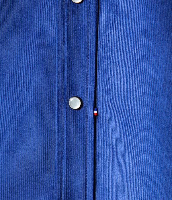 La chemise « Jimmy » velours Bleu Royal