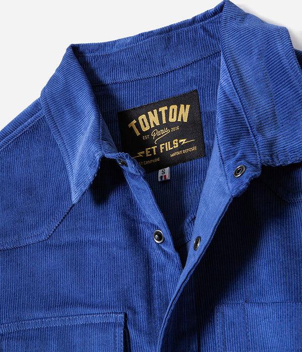La chemise « Jimmy » velours Bleu Royal