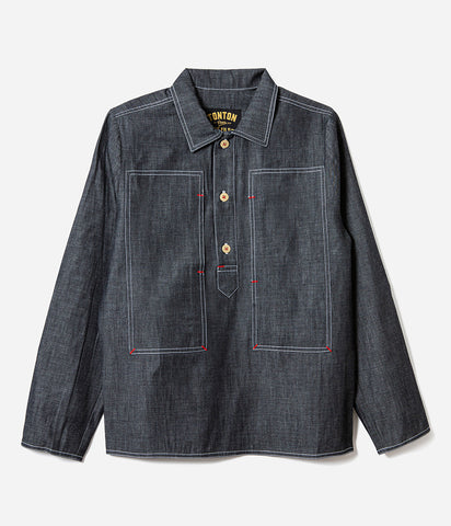 The “Arromanches” dark chambray denim shirt