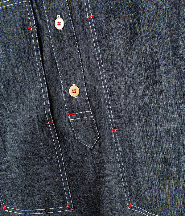 La chemise « Arromanches » denim chambray fonçé