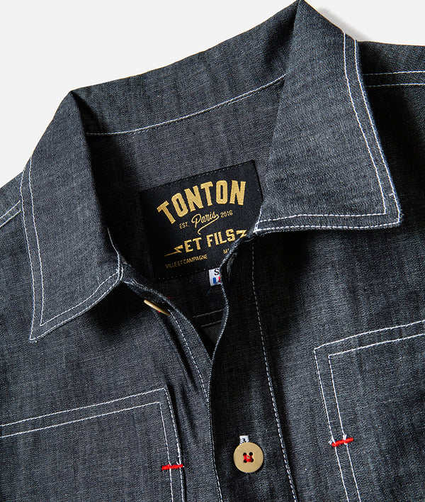La chemise « Arromanches » denim chambray fonçé